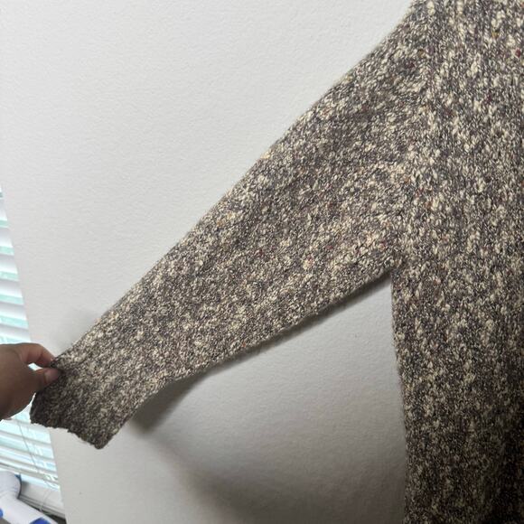 LOGO Lori Goldstein L Cardigan Sweater Speckled‎ Knit Open Front Pockets Cozy - Picture 7 of 9